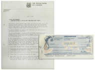 Kanada, The Royal Bank of Canada, zestaw czeków 1986- WZÓR - (2 szt.)