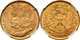 20 złotych 1925 Chrobry - NGC MS64