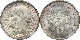 Głowa Kobiety, 2 złote 1934 - NGC MS62