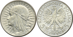 Głowa Kobiety, 5 złotych Warszawa 1933
