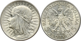 Głowa Kobiety, 5 złotych Warszawa 1934