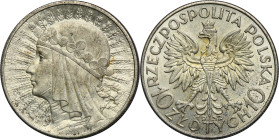 Głowa Kobiety, 10 złotych Londyn 1932