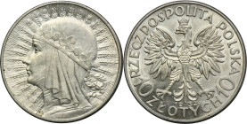 Głowa Kobiety, 10 złotych Londyn 1932