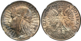 Głowa Kobiety, 10 złotych Warszawa 1933 - NGC MS62