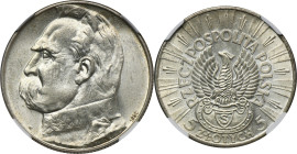 Piłsudski Strzelecki, 5 złotych 1934 - NGC MS62