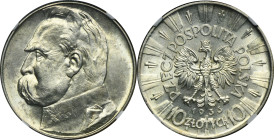 Piłsudski, 10 złotych 1936 - NGC MS63
