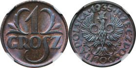 1 grosz 1935 - NGC MS65 BN 2-ga nota