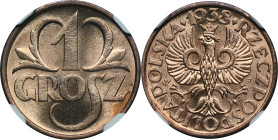 1 grosz 1938 - NGC MS66 RD