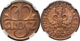 1 grosz 1938 - NGC MS65 RD