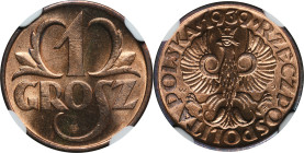 1 grosz 1939 - NGC MS66 RD 2-ga nota