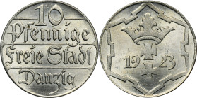 Free City of Danzig, 10 pfennig 1923