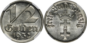 Free City of Danzig, 1/2 gulden 1932 - NGC MS62