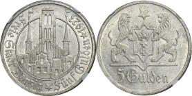 Free City of Danzig, 5 gulden 1923 - NGC AU55