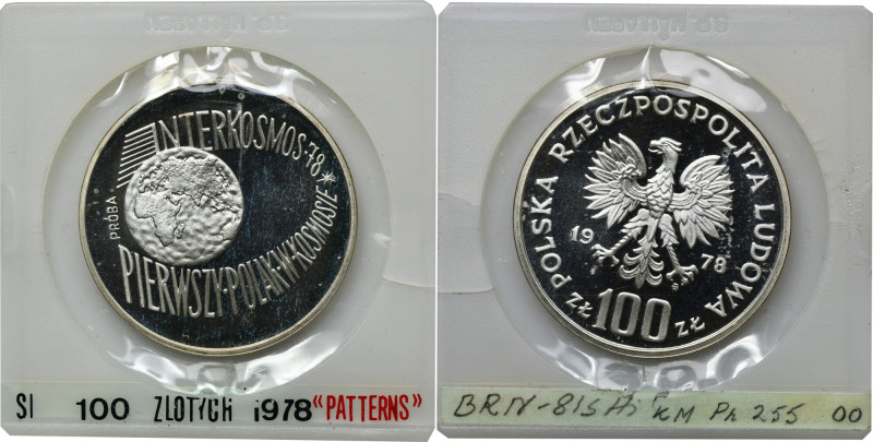 PRÓBA, 100 złotych 1978 Interkosmos, Pierwszy Polak w Kosmosie Proof. Moneta wyb...