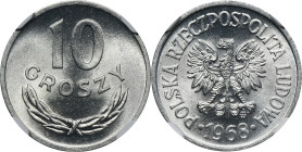 10 groszy 1968 - NGC MS66 2-ga nota