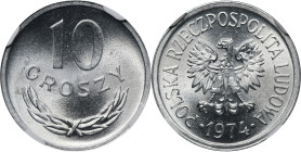 10 groszy 1974 - NGC MS66 2-ga nota