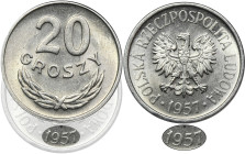 20 groszy 1957 - RZADKIE, wąska data