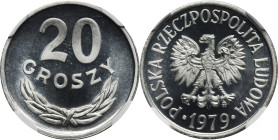 20 groszy 1979 - NGC PF68 ULTRA CAMEO - LUSTRZANKA 2-ga nota