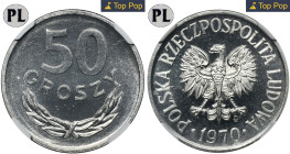50 groszy 1970 - NGC MS66 PROOF LIKE - jak lustrzanka MAX