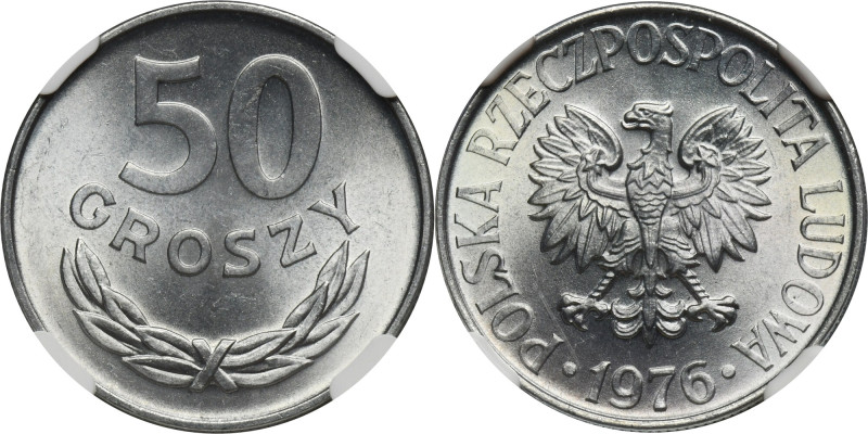 50 groszy 1976 - NGC MS66 Menniczy egzemplarz.
Reference: Parchimowicz 210k
Gr...