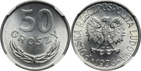 50 groszy 1976 - NGC MS66