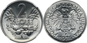 2 złote 1974 Jagody - NGC MS67 2-ga nota
