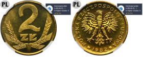 2 złote 1982 - NGC MS65 PROOF LIKE - jak lustrzanka MAX - JEDYNY