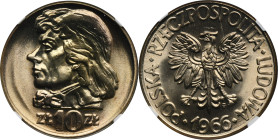 10 złotych 1966 Kościuszko - NGC MS66