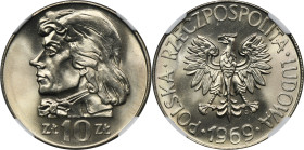 10 złotych 1969 Kościuszko - NGC MS67