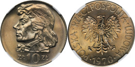 10 złotych 1970 Kościuszko - NGC MS66 2-ga nota