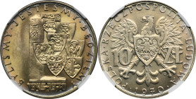 10 złotych 1970 Byliśmy-Jesteśmy-Będziemy - NGC MS67