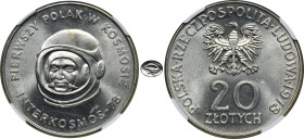 20 złotych 1978 Pierwszy Polak w kosmosie - NGC MS63 - łezka
