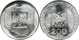 200 złotych 1974 XXX Lat PRL - NGC MS65