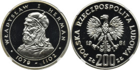 200 złotych 1981 Władysław Herman - NGC PF69 ULTRA CAMEO 2-ga nota