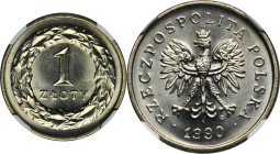 1 złoty 1990 - NGC MS66