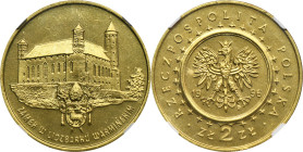 2 złote 1996 Zamek w Lidzbarku Warmińskim - NGC MS65