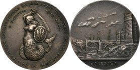 Medal on the occasion of the destruction of the Poniatowski Bridge 1915 - RARE R