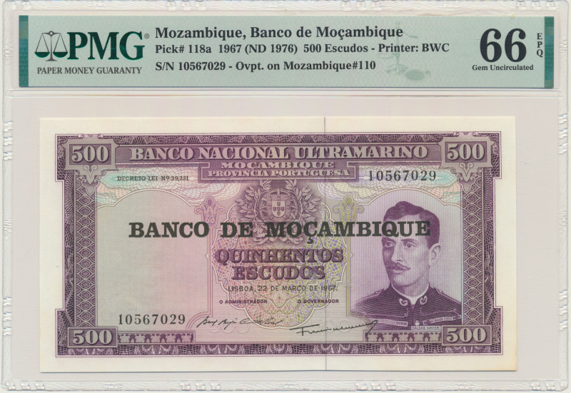 Mozambique, 50 Escudos (1976) - PMG 66 EPQ Graded 66 EPQ by PMG.
 Pięknie zacho...