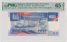 Singapore, 50 Dollars (1987) - PMG 65 EPQ