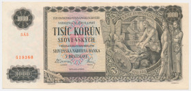 Slovakia, 1.000 Korun 1940