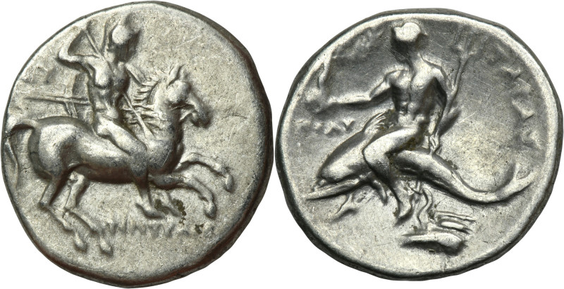 Greece, Calabria, Tarentum, Nomos Beautiful didrachm (sometimes also called a no...