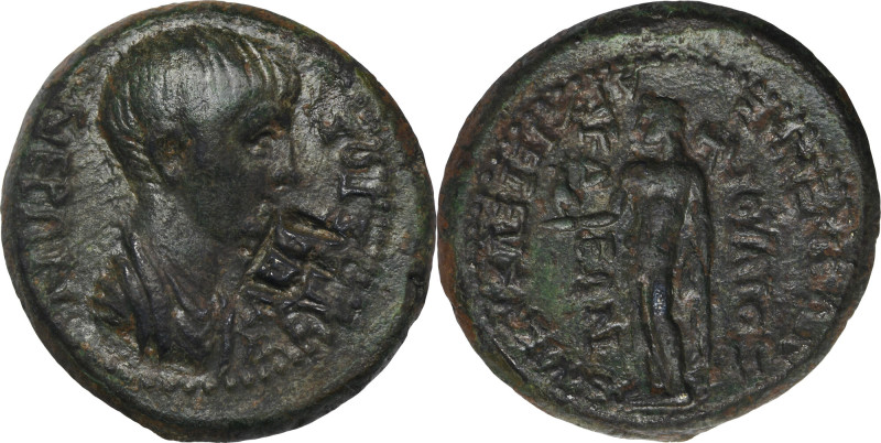 Roman Provincial, Phrygia, Eumeneia, Nero, AE Countermark on the obverse.
 Roma...