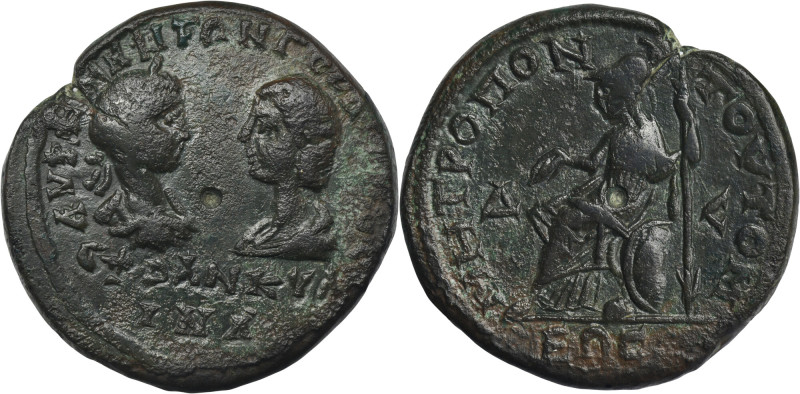 Roman Provincial, Moesia Inferior, Tomis, Gordian III i Tranquillina, AE Roman P...