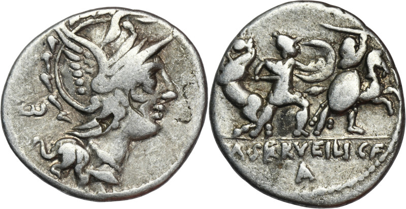 Roman Republic, Servilius, Denarius This issue commemorates the heroic deeds of ...