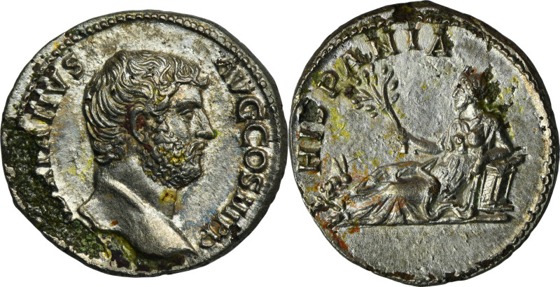 Roman Imperial, Hadrian, Denarius suberatus Beautifully preserved suberatus dena...