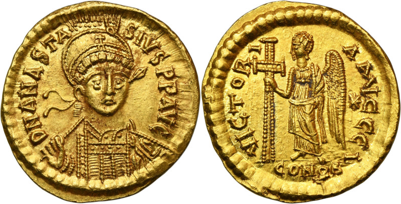 Byzantine Empire, Anastasius I, Solidus - ex. Dr. Max Blaschegg From the collect...