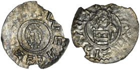 Bohemia, Bretislav II, Denarius - pearl border