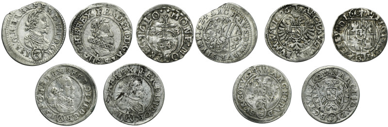 Set, Austria and Poland, Ferdinand II and Sigismund III Vasa, 3 Kreuzer and 3 Po...