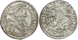 Austria, Leopold I, 3 Kreuzer Graz 1695 IA