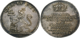 Austria, Franz II, Coronation token Prague 1792